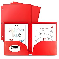 Dunwell Plastic 2-Pocket Folders for 3-Ring