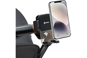 Safety 1st Stroller Phone Holder – Universal Smartphone Mount with 360° Rotation & Tool-Free Strap for Stroller, Bike, Wheelc