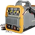 PUWU 135A MIG Welder 110V,Flux Core Welder with Flux MIG/Lift TIG/Stick 3-in-1 IGBT Inverter LED Digital Display Welder with Thermal Protection,Hot Start,Adjustable Arc Force,VRD,and Anti-Stick