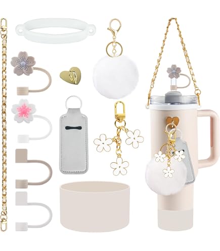 Stanley Cup Accessories Kit - Handle Strap, Silicone Boot, Lipstick Holder & Charms For 30oz/40oz Tumblers 9 thumbnail image