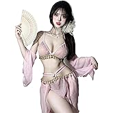 SINROYEE Women Sexy Cosplay Lingeries Anime Maid Dress Halloween Chinaese Classical Cosplay Princess Dancer Outfit