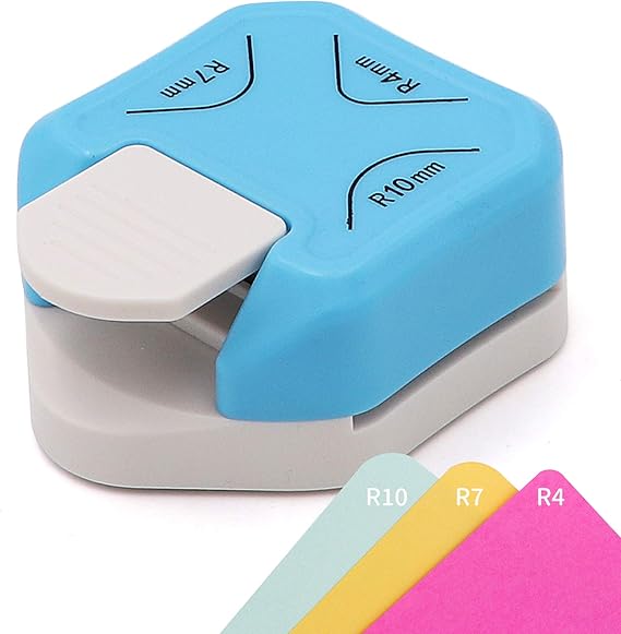 3 in 1 Corner Rounder Punch, 4mm 7mm 10mm 3 Way Corner Cutter for Paper