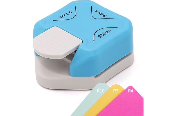3 in 1 Corner Rounder Punch, 4mm 7mm 10mm 3 Way Corner Cutter for Paper Craft, Laminate, DIY Projects, Photo Cutter, Card Mak