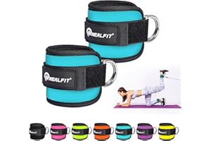 NEALFIT Ankle Strap for Cable Machine, Gym Ankle Cuff for Kickbacks, Leg Extensions, Glute Workouts, Booty Hip Abductors Exercise for Women and Men