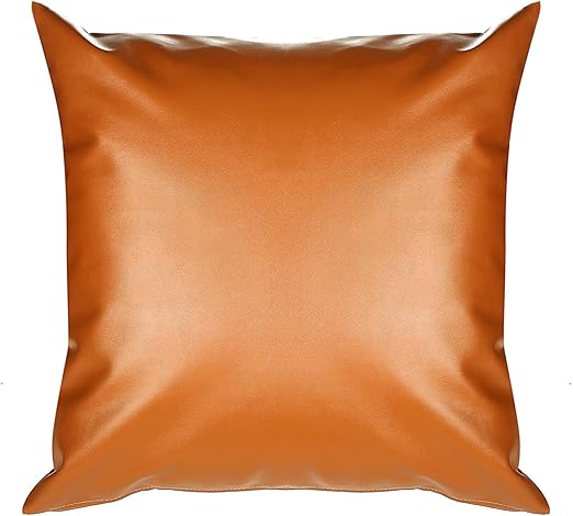 Amazon Com Faux Leather Pillow Cover Thick Throw Pillow Case For