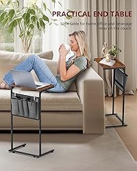 Vantic C Shaped End Table Set of 2, Small Couch