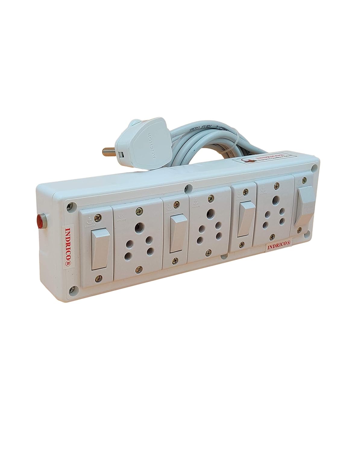 Buy INDRICO Extension Box with Individual Switches, Cord and 3 Sockets