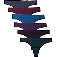 Kalon 6 Pack Women's Nylon Spandex Thong Underwear