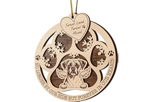 V VIBEPY All Over Printed, Boxer Ornament, Boxer Dog Ornament, Boxer Dog Ornaments for Christmas Tree, Dog Memorial Ornament, 3.5 Inches 2 Layer Ornaments, Dog Remembrance Ornament, Gift For Dog Lover