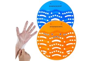 EVANESCENT Urinal Screens 40 Pack Anti-Splash Urinal Screen Urinal for Public Restrooms Restaurants Cafes Bars Schools Fits Wet & Dry Urinals(20pcs Blue+20pcs Orange)