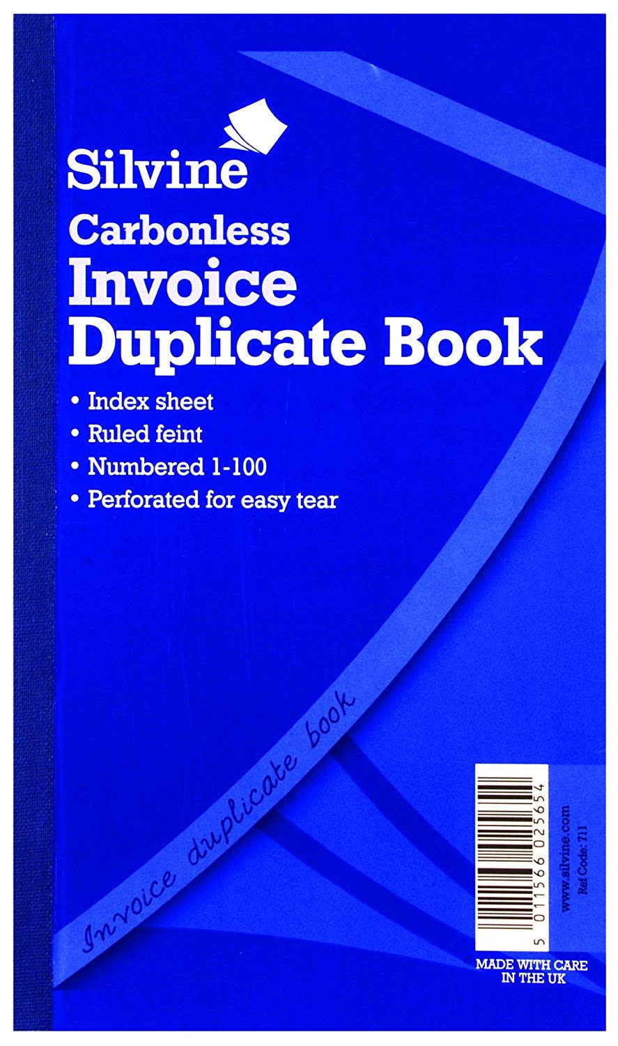Silvine 8x5 Carbonless Duplicate Memo Book - Numbered 1-100 with Index Sheet [Pack of 6]