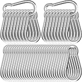 High-PQ Carabiners Clip Spring Snap Hook,Heavy Duty Galvanized Steel Carabiner,Safety Quick Links Snap Hooks,Spring Clips for Swing Hammock Camping Keychain Outdoor