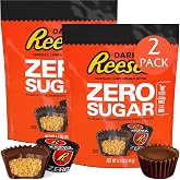 Zero Sugar Peanut Butter Cups, Reese, Sugar Free Peanut Butter Cups, 2 Bags | 5.1 oz, Dark Chocolate, Peabnut Butter Sugar Free Treats, Bag 5.1oz
