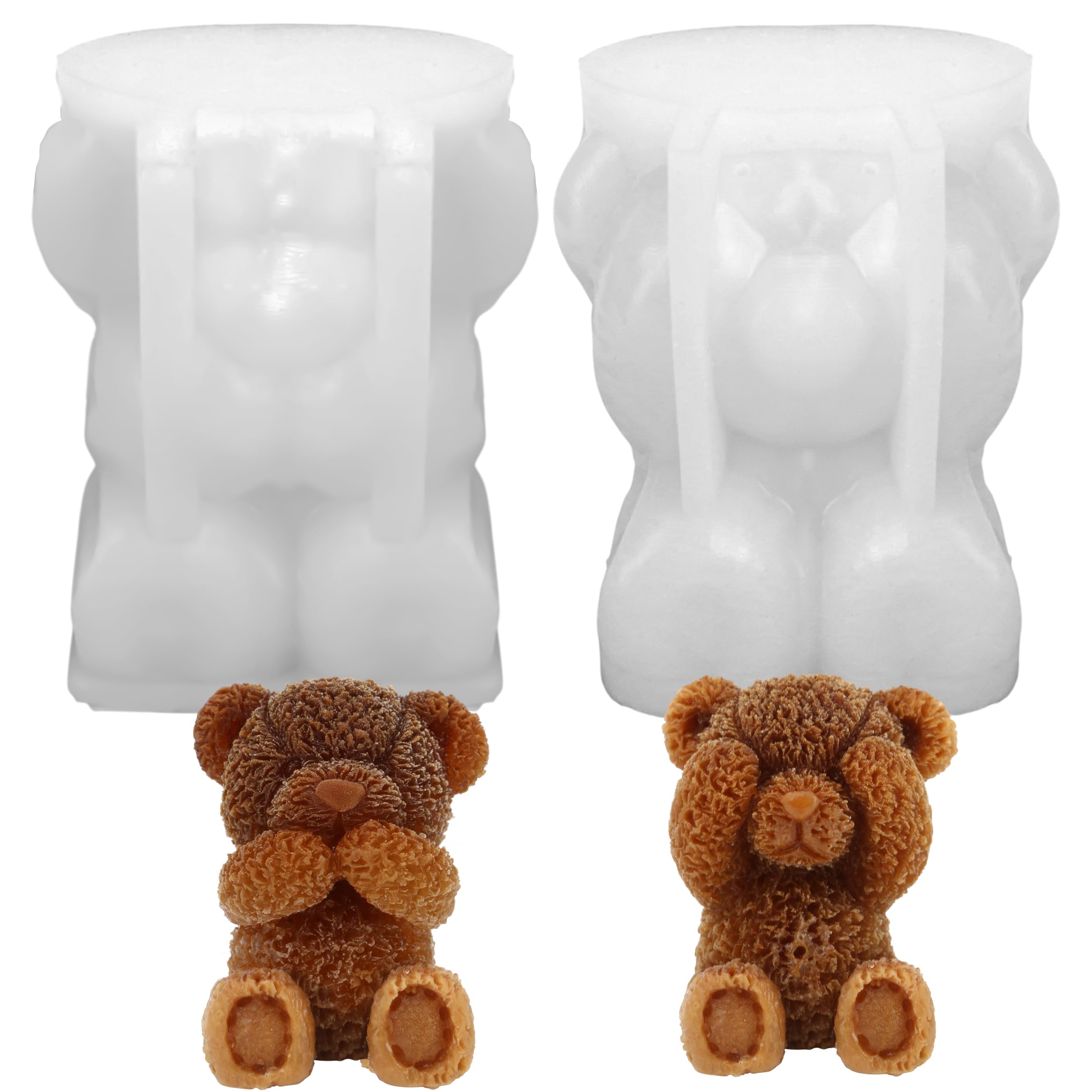 View 1 of Bear Silicone Candle Molds for Party Chocolate, Suitable fit for Resin DIY