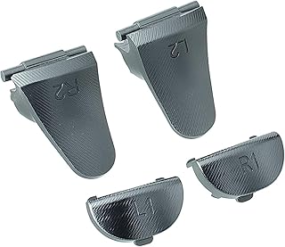 Supremery Playstation 4 Slim Pro Dualshock 4 Trigger Tasten Sticks Set aus Aluminium L1 L2 + R1 R2 Buttons Schultertasten Ersatzteile Zubehör für PS4 - schwarz