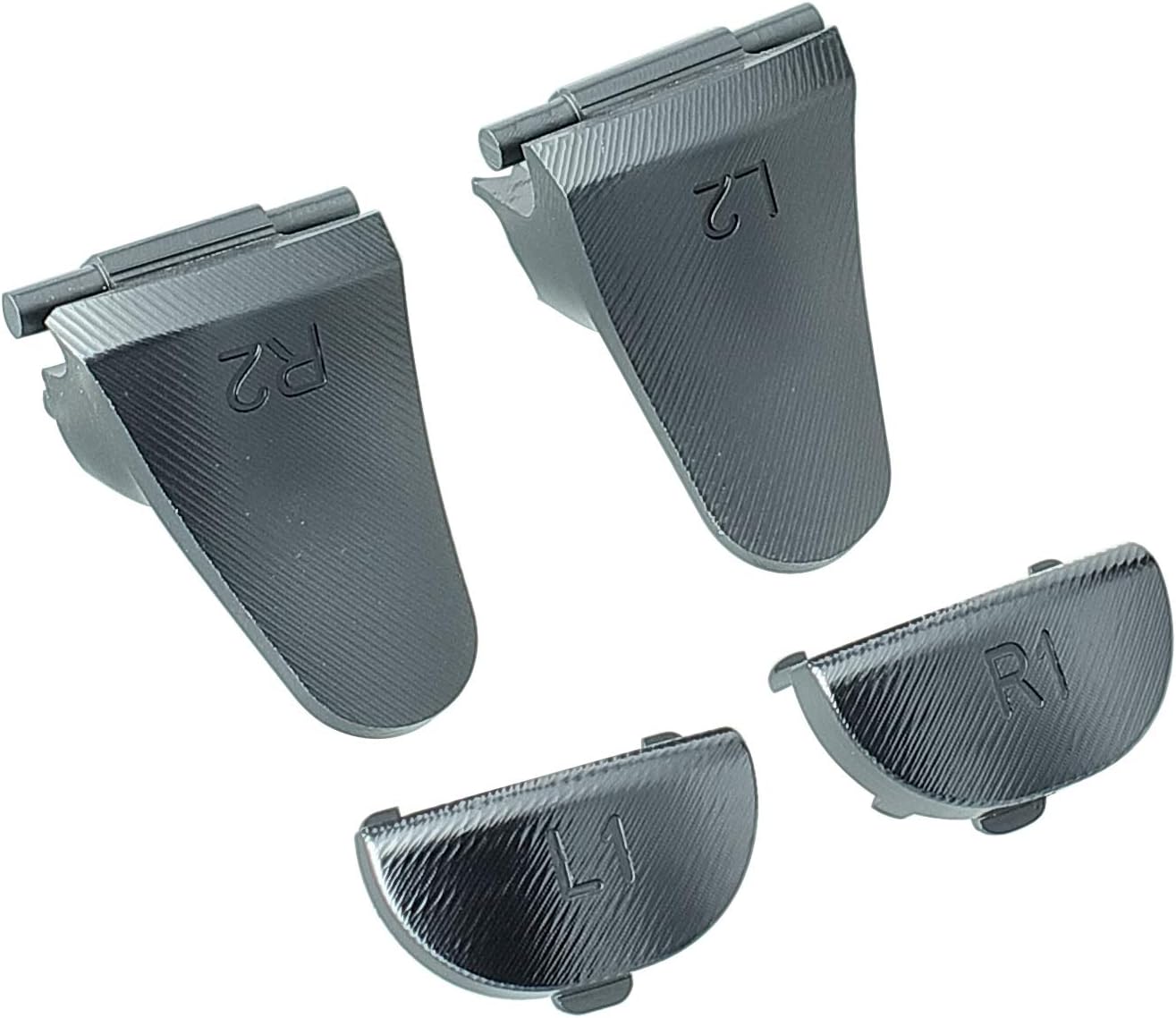 Supremery Playstation 4 Slim Pro Dualshock 4 Trigger Tasten Sticks Set aus Aluminium L1 L2 + R1 R2 Buttons Schultertasten Ersatzteile Zubehör für PS4 - schwarz