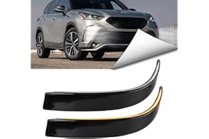 BINQIGOO Switchback LED Front Bumper Fog Light Daytime Running Lamp Dynamic Sequential Turn Signal White/Amber For Toyota Highlander 4TH 2021 2022 2023 XSE