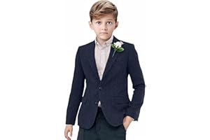 SAILIINY Boys Suit Blazer Retro Tweed Kids Jacket for Boy Herringbone Vintage Sport Coat Formal School Casual Wedding Jacket