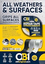 OB1 Clear All Weather Repair Tape 50mm x 20m Ultra Strong Waterproof view 2