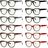 Eyekepper 12-pack Semi-rim Glasses Anti-blue Light Readers Half-frame for Women Men +0.00