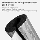 POWRZZZY Pipe Insulation Foam Tube Wrap Rubber Foil 10mm Freeze Protection 1m view 3