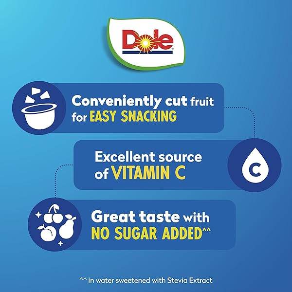 DOLE CHERRY MIXED FRUIT WITH NO SUGAR ADDED^^ – DOLE FRUIT BOWLS SNACKS – 4 OZ FRUIT BOWLS – 4 PACK