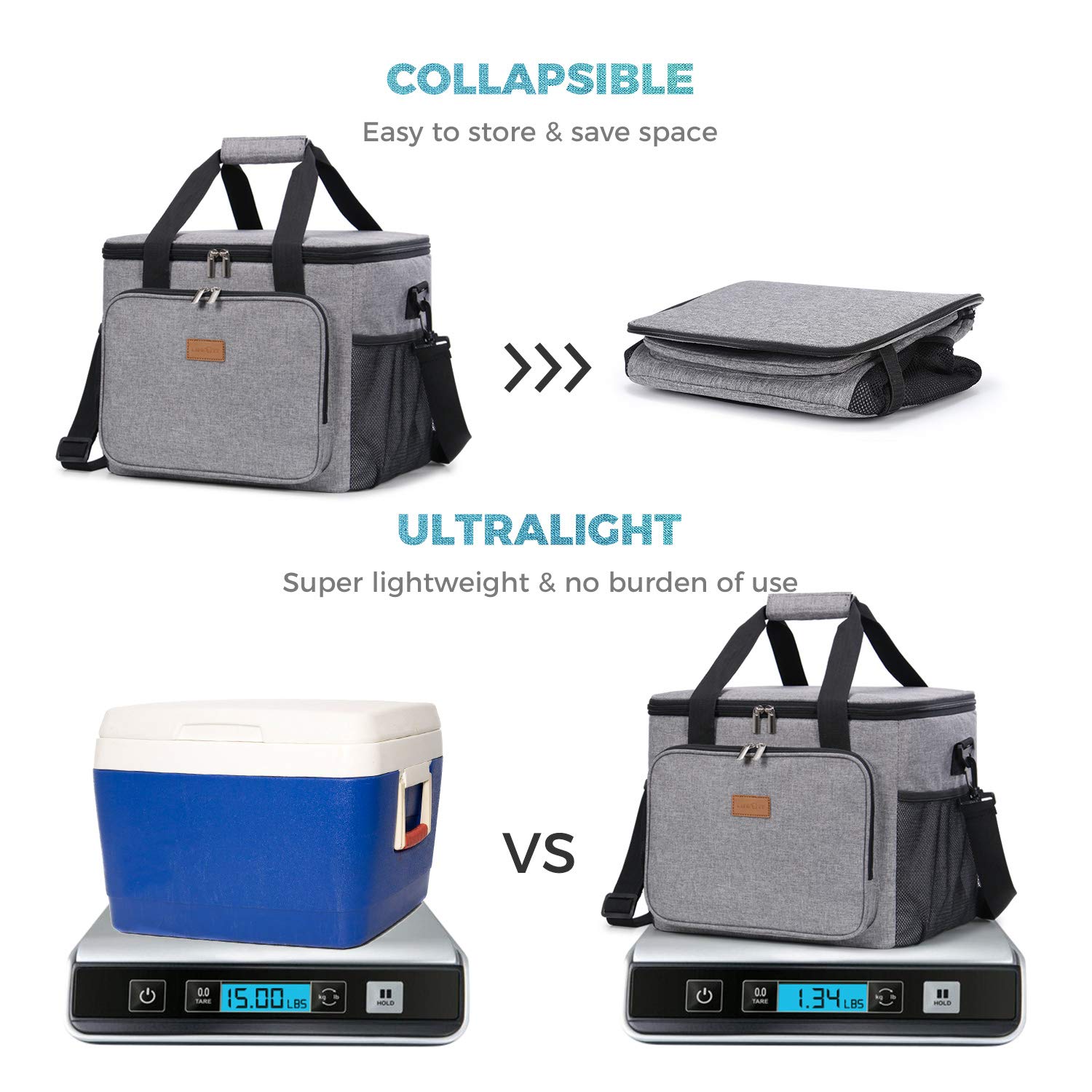 Lifewit Adult Unisex Large Lunch Bag Insulated Lunch Box Soft Cooler Cooling Tote Bag