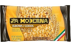 La Moderna Elbow Pasta, Noodles, Durum Wheat, Protein, Fiber, Vitamins, 7 Oz