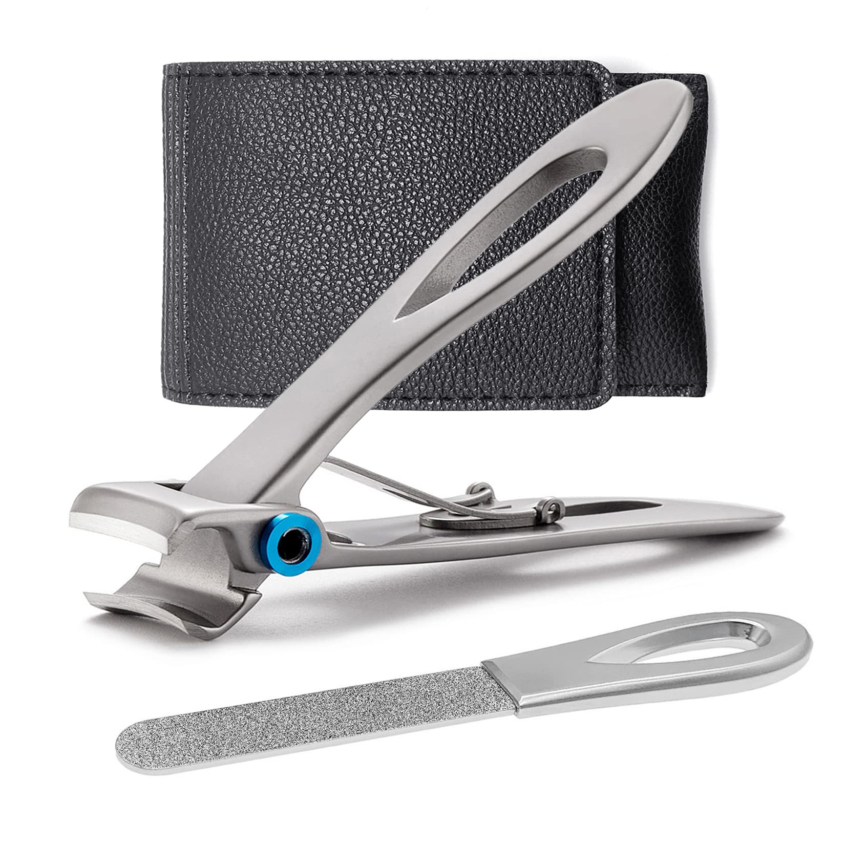 VOGARB Toe Nail Clippers for Thick Nails, Heavy Duty Wide Jaw Opening Toenail Clippers with Toenail File Set for Men, Seniors, Women, Adult (M2P007S)