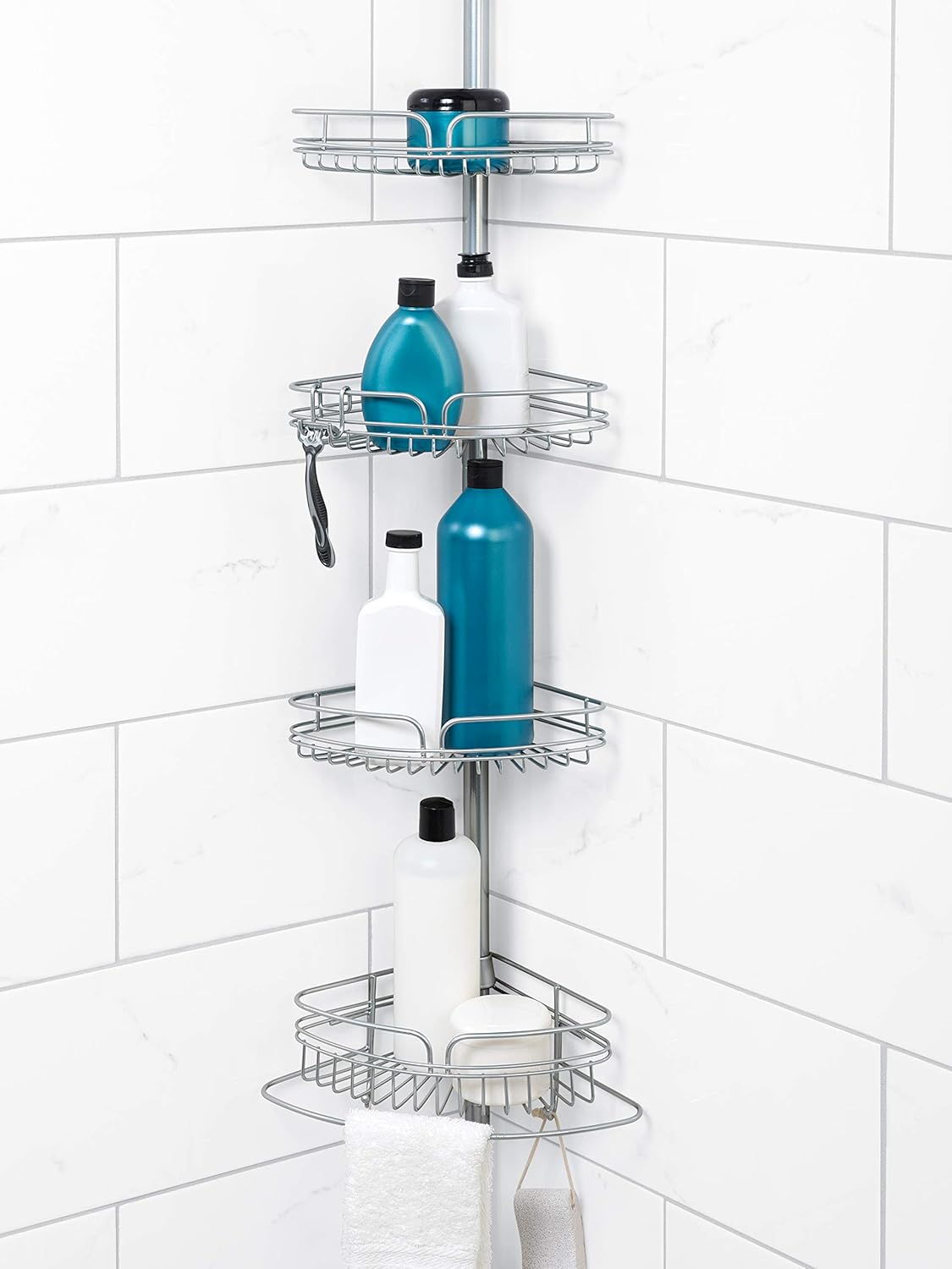 Zenna Home Shower Tension Pole Caddy