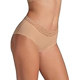 Leonisa Ultra-Light Lace Waistband Cheeky Panties - Seamless Underwear for Women