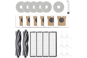 KLYPTICFIT 24Pcs Replacement Parts for Dreame L10s Ultra/L10 Ultra Vacuum Cleaner Accessories Kit, 2 Main Brush, 4 HEPA Filters, 6 Mop Pads, 6 Dust Bags, 6 Side Brushes [Not for L10s Pro Ultra Heat]