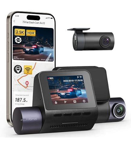70mai Dash Cam Omni, 360° Rotation, Excellent Night Vision