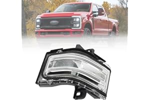 Clignotant de rétroviseur côté conducteur gauche compatible avec Ford F150 F250 F350 F450 2015-2025 sans spot de rechange # H