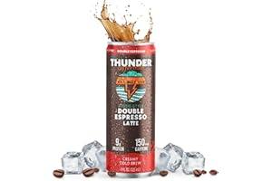 Thunder CoffeeMilk - 11 oz Aussie Style Cold-Brewed Latte Canned Coffee, Iced Coffee Cans for Grab & Go, Natural Protein-Rich 150mg Caffeine Energy Drink in Handy Cold Brew Cans, Doubleshot Espresso, 12 Pack