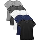 Sexy Basics Women's Cotton Stretch T Shirts | Casual & Active Basic Tops | Multi Packs & Colors