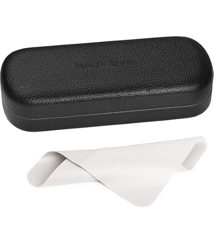 Calabria S412 Extra Large Hard Shell Eyeglass Case – Black Snap