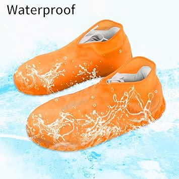 orange overshoes