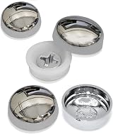 SISI UK Chrome Dome Screw Cover Caps for 6g 8g Mirror Screws Pack of 10 view 1