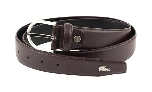 LACOSTE Curved Stitched Edges Belt W85 Brown