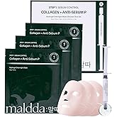 MAL-DDA Collagen Overnight Face Mask 3 Step Pore Minimizer Hydrogel Sheet&Boost Serum-Oil Control PDRN-Tightening Exosome-Elasticity Retinal - #1 (3 Pack)