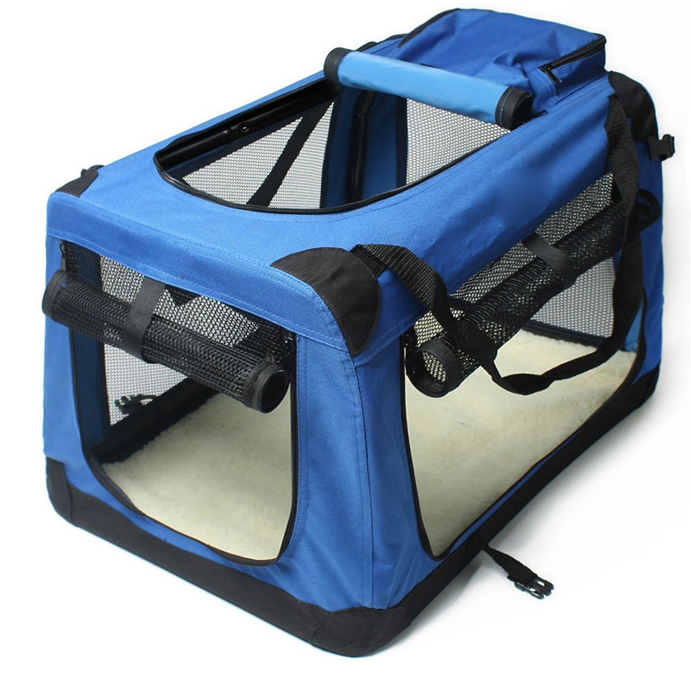 ドライブボックス ケージ 50 35 35 カー用品 旅行 折りたたみ 通院 ブルー 50 35 35 ブルー ドライブ 車 おでかけ ブルー ペットキャリーバッグ お出かけ用品 防災に対応 犬猫 70 52 52 ソフトクレート キャットランド B07b6nk5s9 キャリーコンテナ 在庫限り