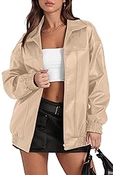 SAMPEEL Leather Jacket Women Faux Oversized