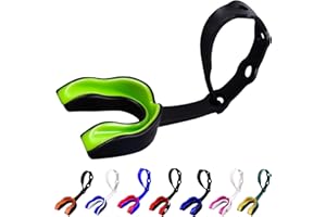 Oral Mart Strapped Mouth Guard for Football, Lacrosse, Ice Hockey, Taekwondo (USA Flag, Fangs, 15+ Colors to Choose from) - Sports Mouthguard with Fixed Strap (Strapped, Youth or Adult)