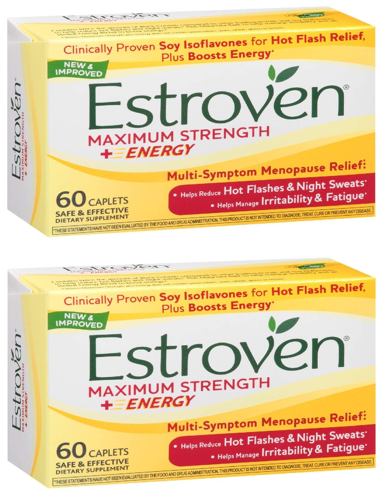 Estroven Maximum Strength + Energy One Per Day Formula 2 Boxes, 60
