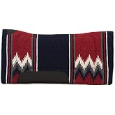 Weaver Equine 32" x 32" Contoured Acrylic Horse Saddle Pad, Shock Absorbing Western Saddle Pad for Protection, Durable Equine Supplies, &lrm;Burgundy/Navy