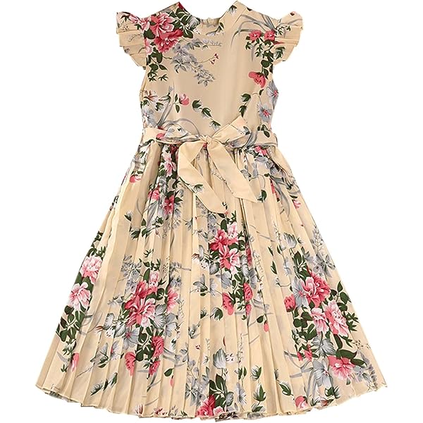 パーティードレス Floral Print Ruffle Trim Shirt Dress SHEIN SHEIN Teen Girls Floral Print Ruffle Trim Dress 15.40