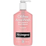 Neutrogena Oil-Free Salicylic Acid Pink Grapefruit Pore Cleansing Acne Wash and Facial Cleanser with Vitamin C, 9.1 fl. oz