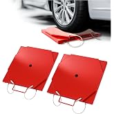 Gelacie 2 Pack Wheel Alignment Turn Plate Steel Passenger Car &amp; Light Truck | Alignment Front Turnplate Turntable Set Steel+Plastic Powder Coated Red 9000 LBS