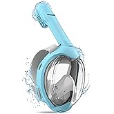 ACURE Kids Snorkel Mask Full Face - Anti-Fog & Dry Top Snorkel Set, Snorkeling Gear with Easier Breathing System for Swimming Beginners Ages 3-8